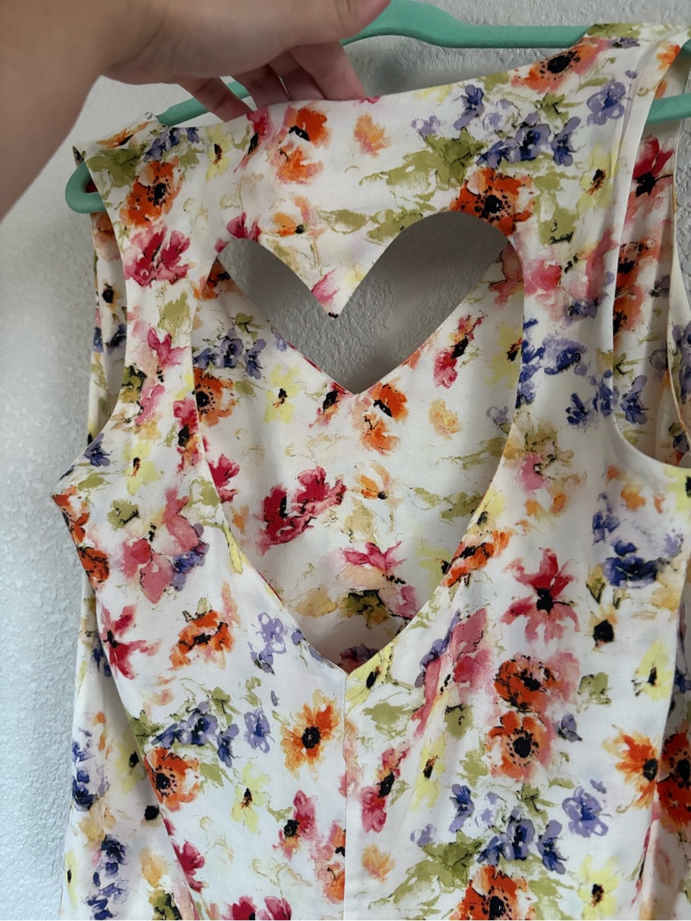 Floral Heart-Back Top